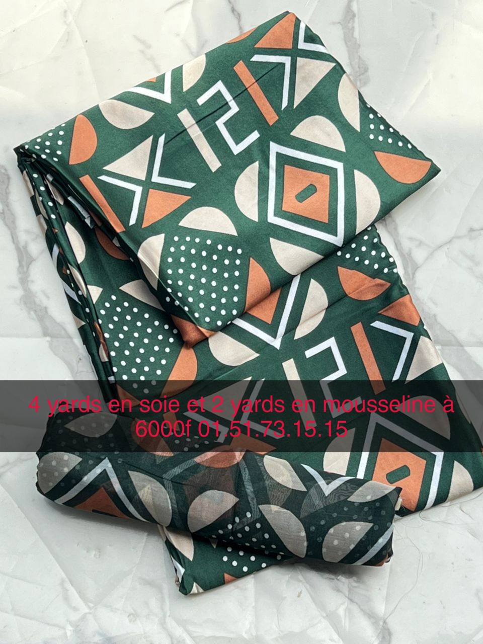 ML SHOP Facebook ad: Nos chics Tissus en soie et en mousseline…