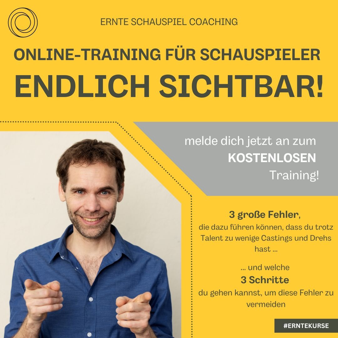 Ernte Schauspiel Coaching Facebook ad