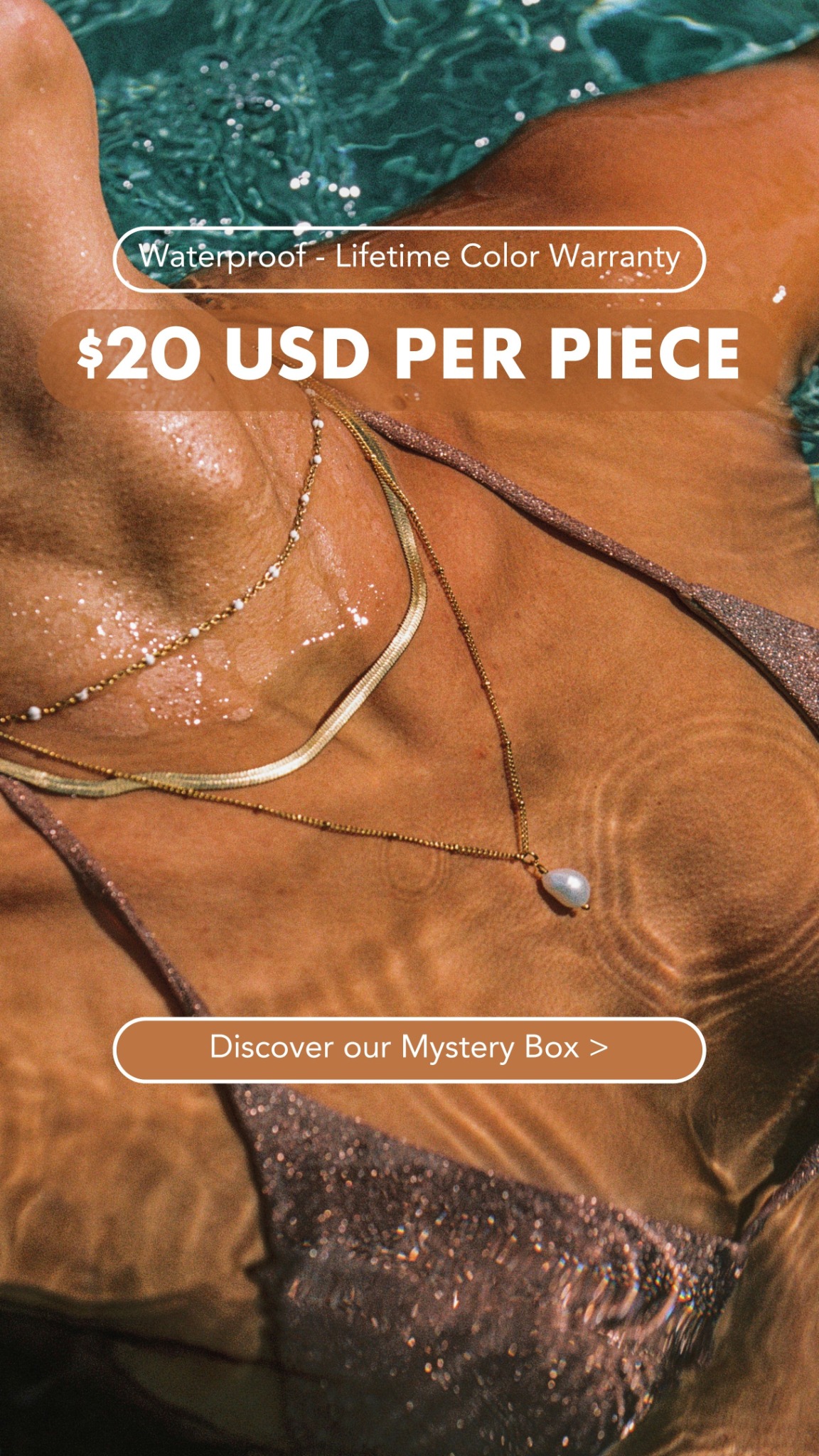 Atolea Jewelry Facebook ad: Stop Guessing. Start Receiving Waterproof Jewelry Every…