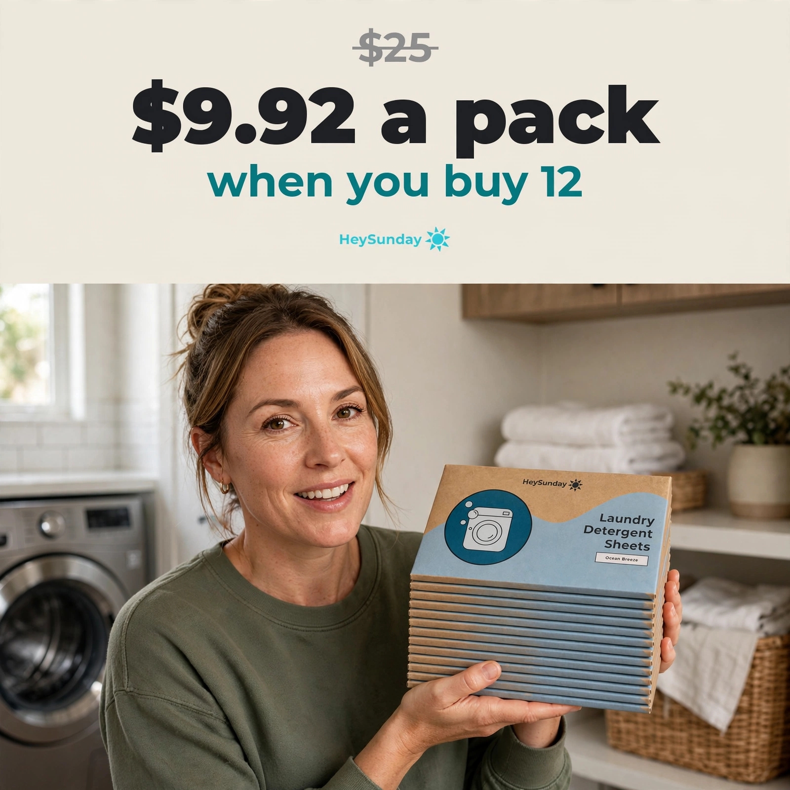 HeySunday Facebook ad: Free shipping, arrives in 3 to 5 days