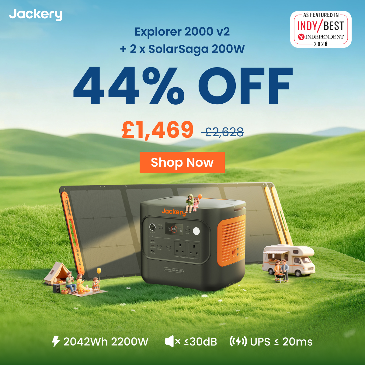 Jackery UK Facebook ad