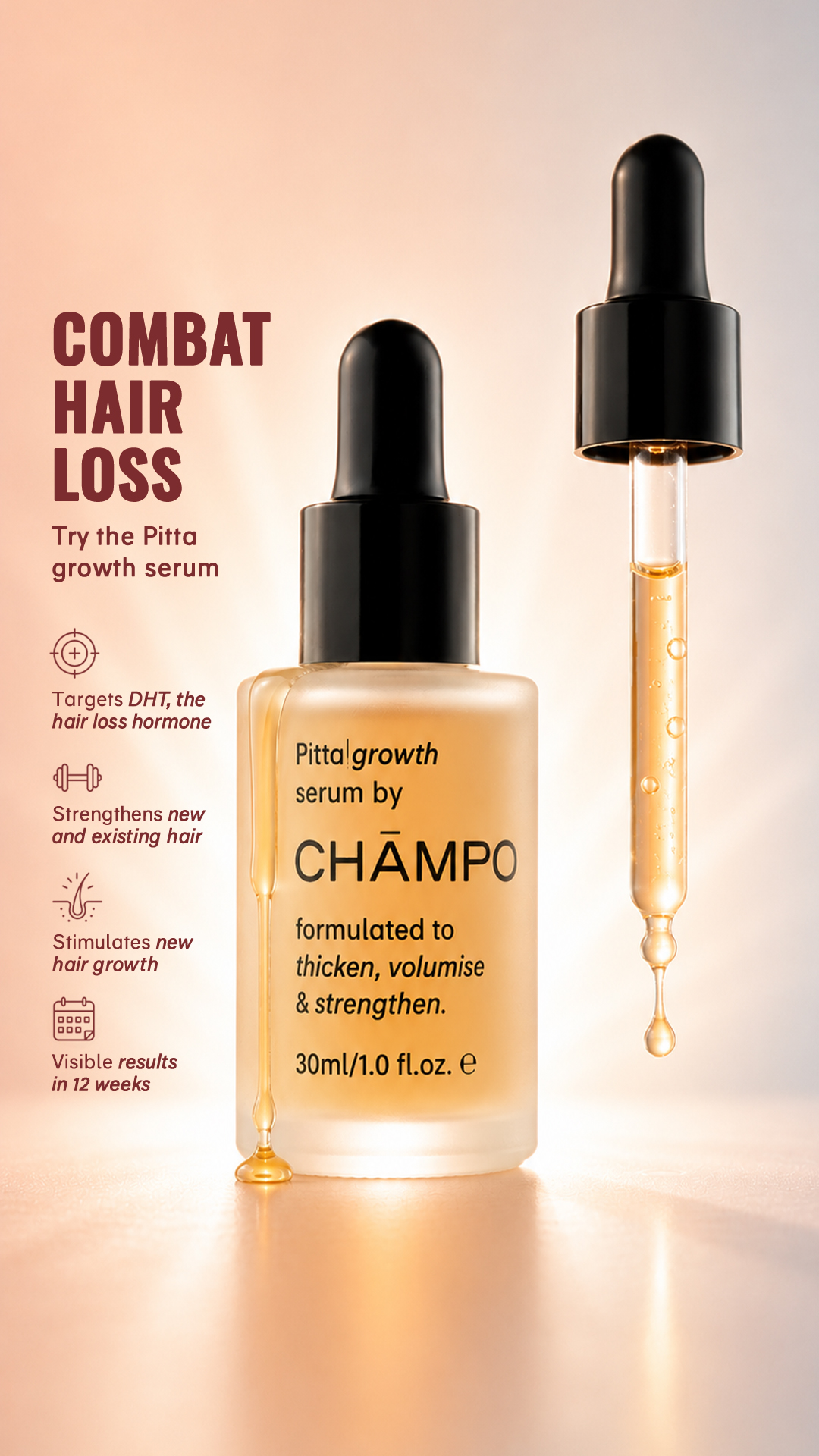 Chāmpo Haircare Facebook ad