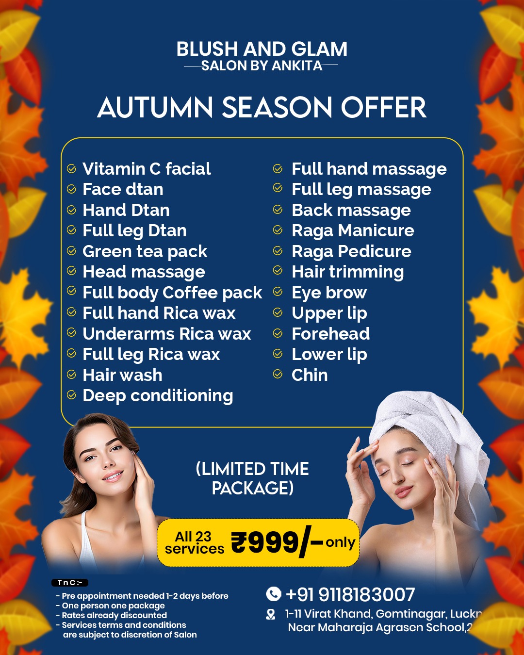 Blush and Glam Salon by Ankita Facebook ad