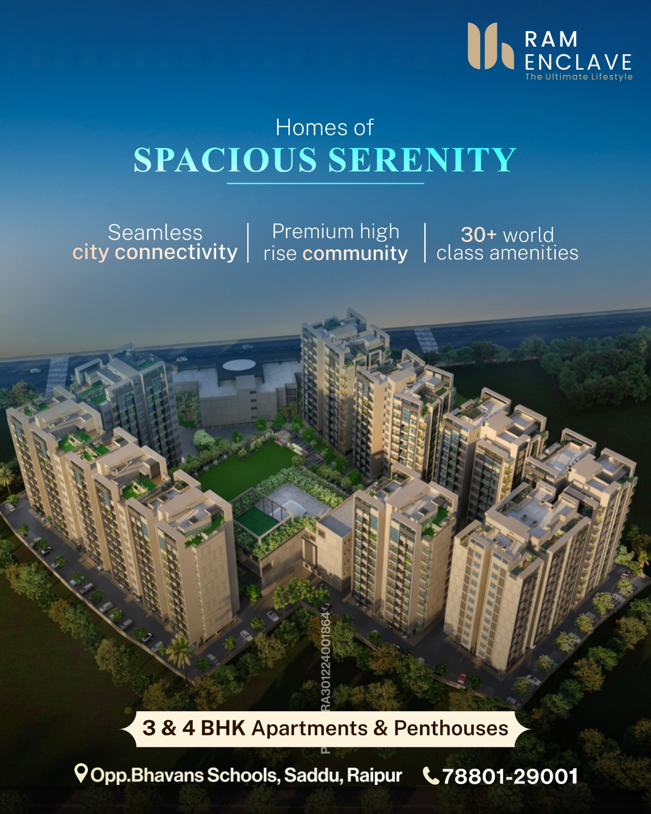 Ram Enclave Facebook ad: Facebook Ads l 3 BHK Apartments & 4 BHK Penthouses in Raipur