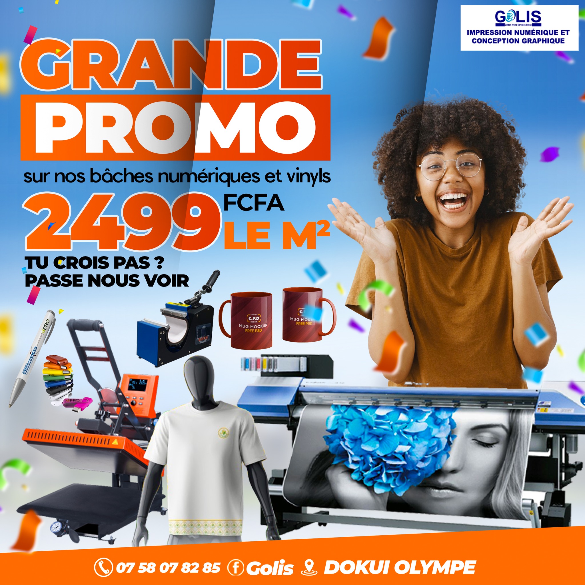 Golis Facebook ad: Faites briller votre communication avec Golis!