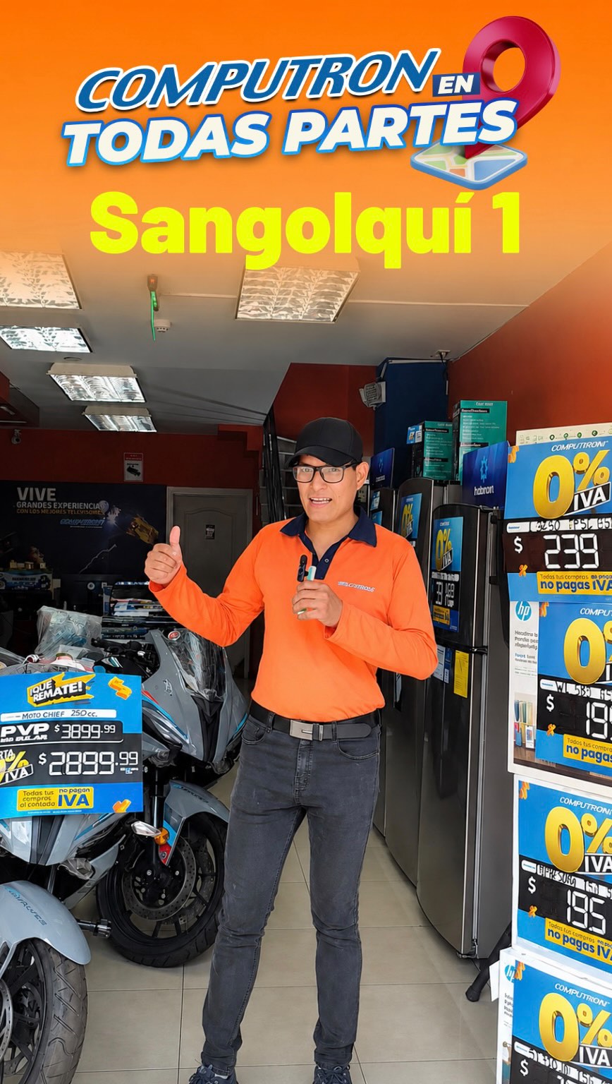 COMPUTRON Facebook ad: Sangolquí ya cumplió con el reto.