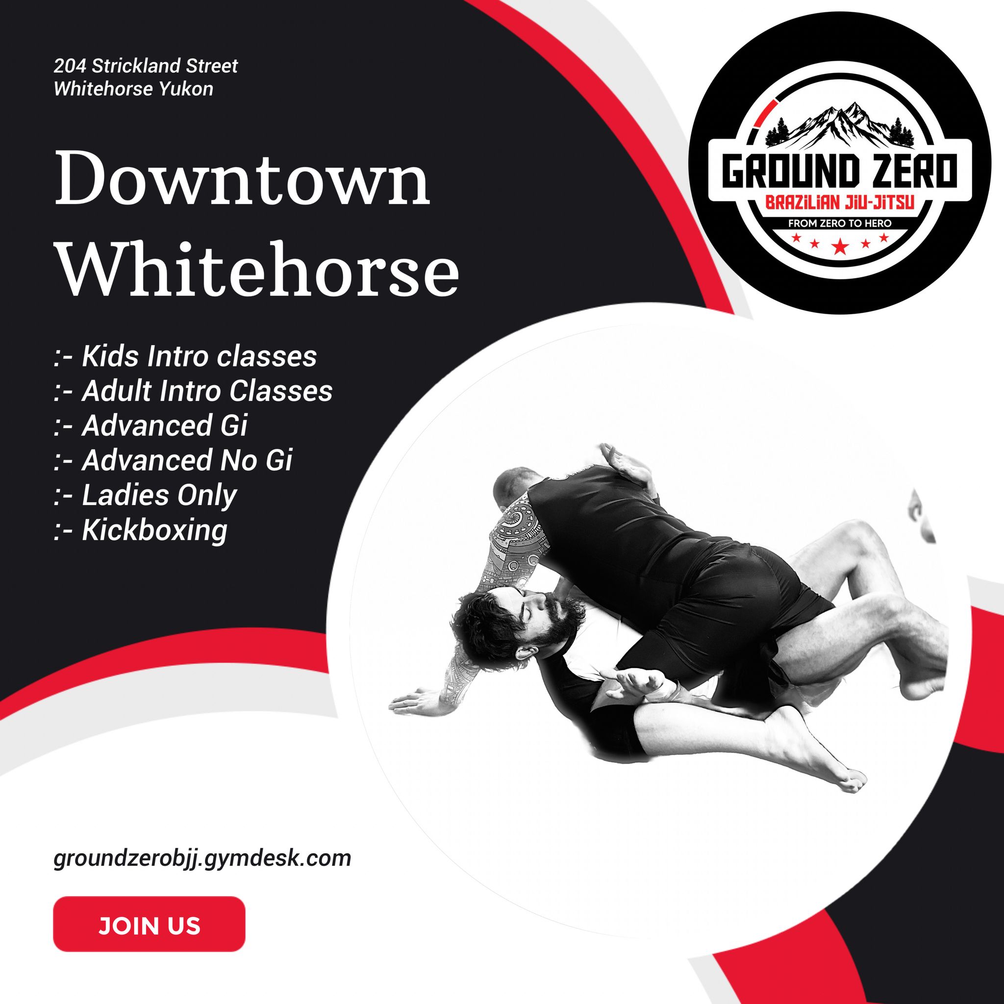 Ground Zero Brazilian Jiu-Jitsu Facebook ad: 1 Week Free Trail