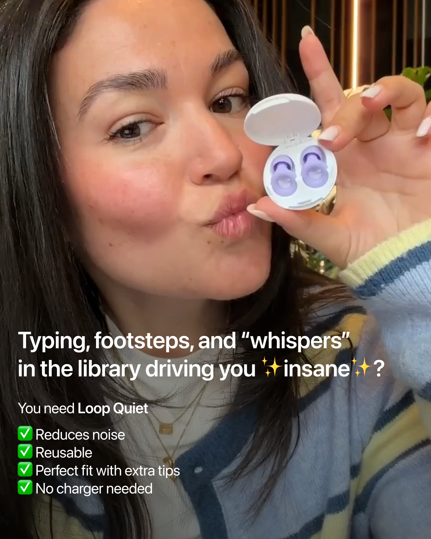 Loop Facebook ad: Less noise, better grades