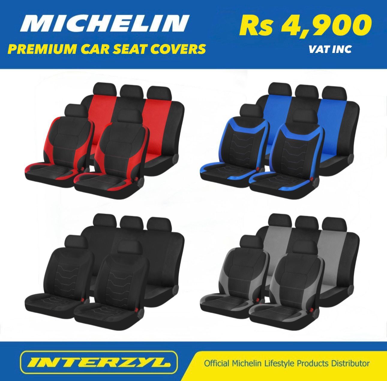 Interzyl: Michelin Automotive Products Distributor Facebook ad: Michelin premium car seats covers.