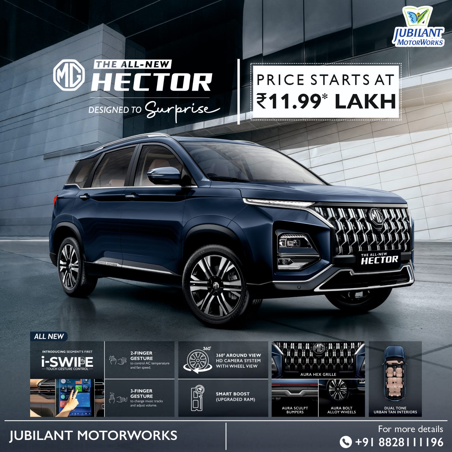 Jubilant Motorworks - MG PUNE Facebook ad: Price starts at just Rs ₹11.99 lakh*.