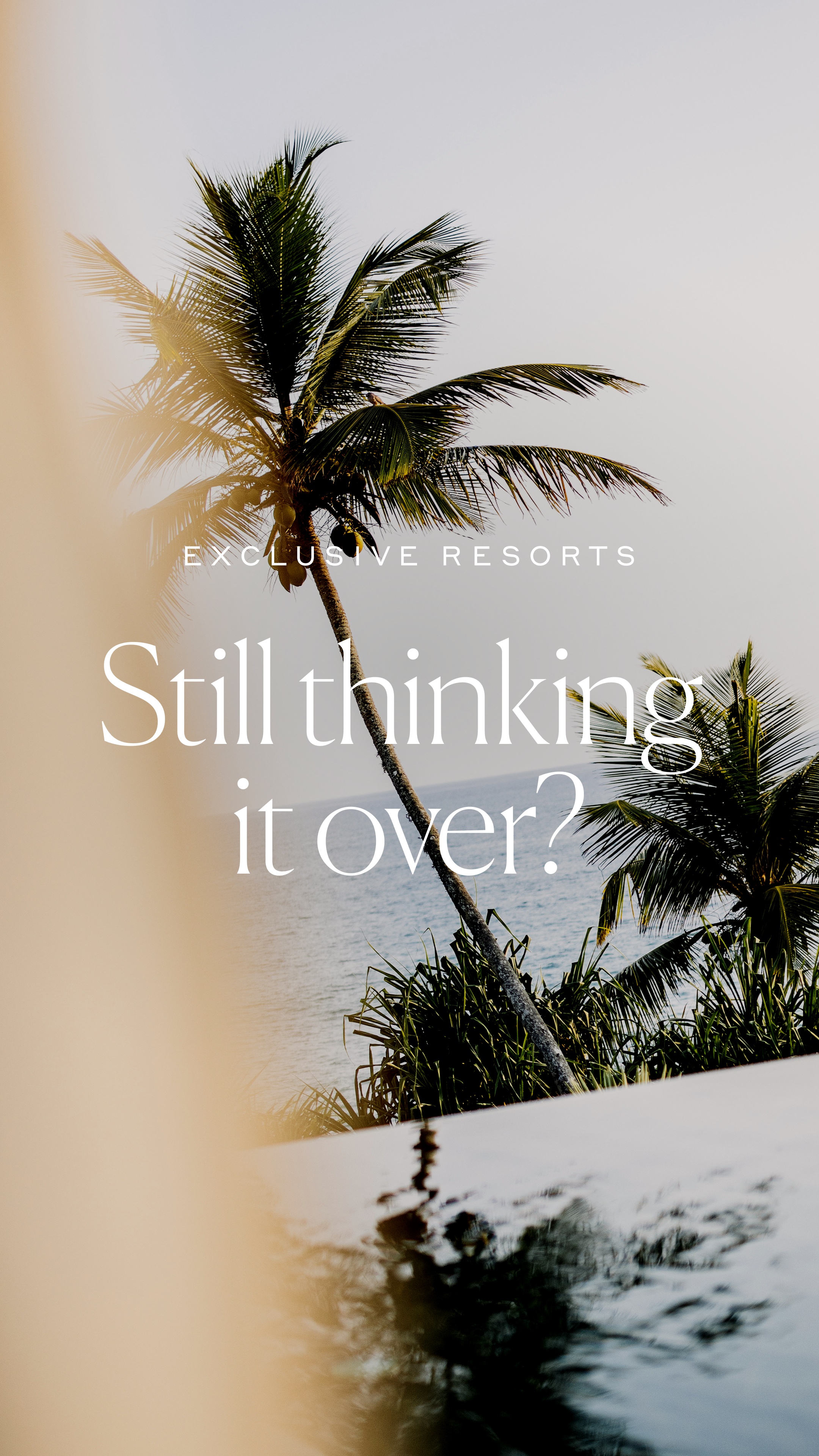 Exclusive Resorts Facebook ad: Go On. Admit It.