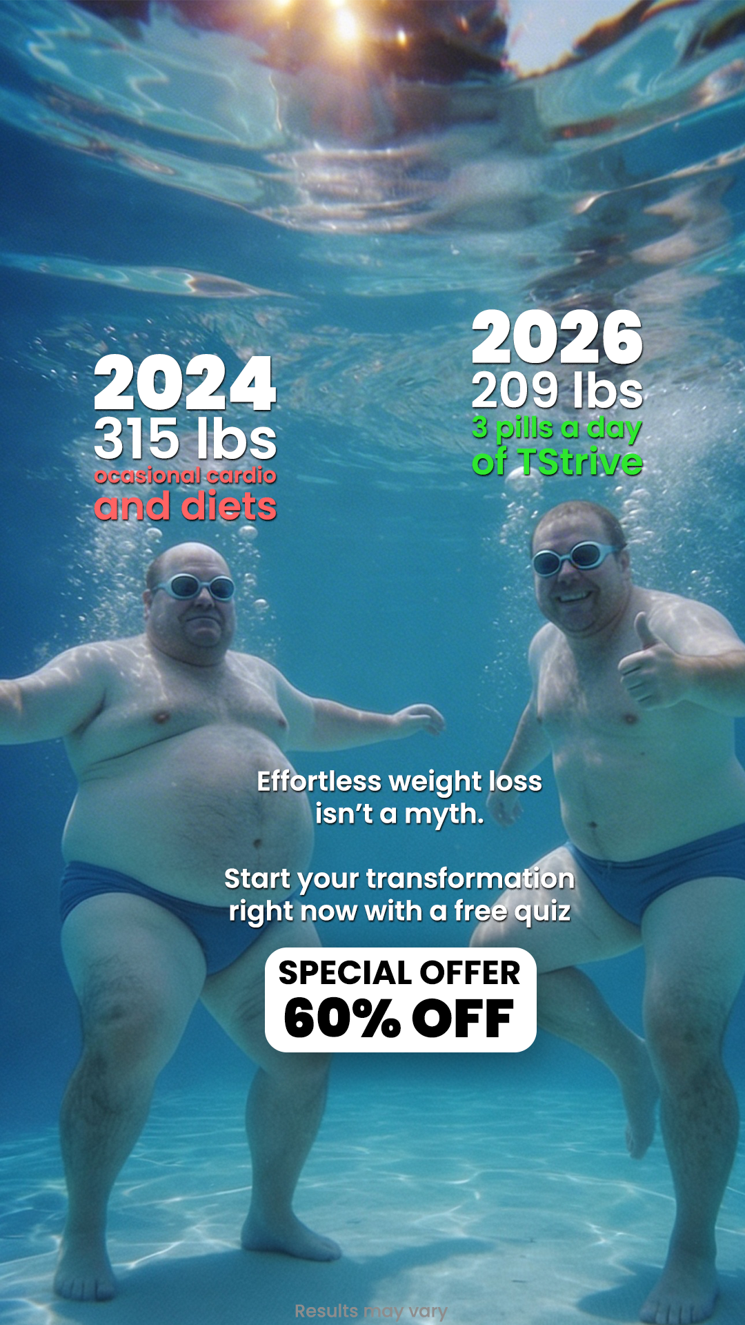 Tstrive Facebook ad: Up to 60% OFF!