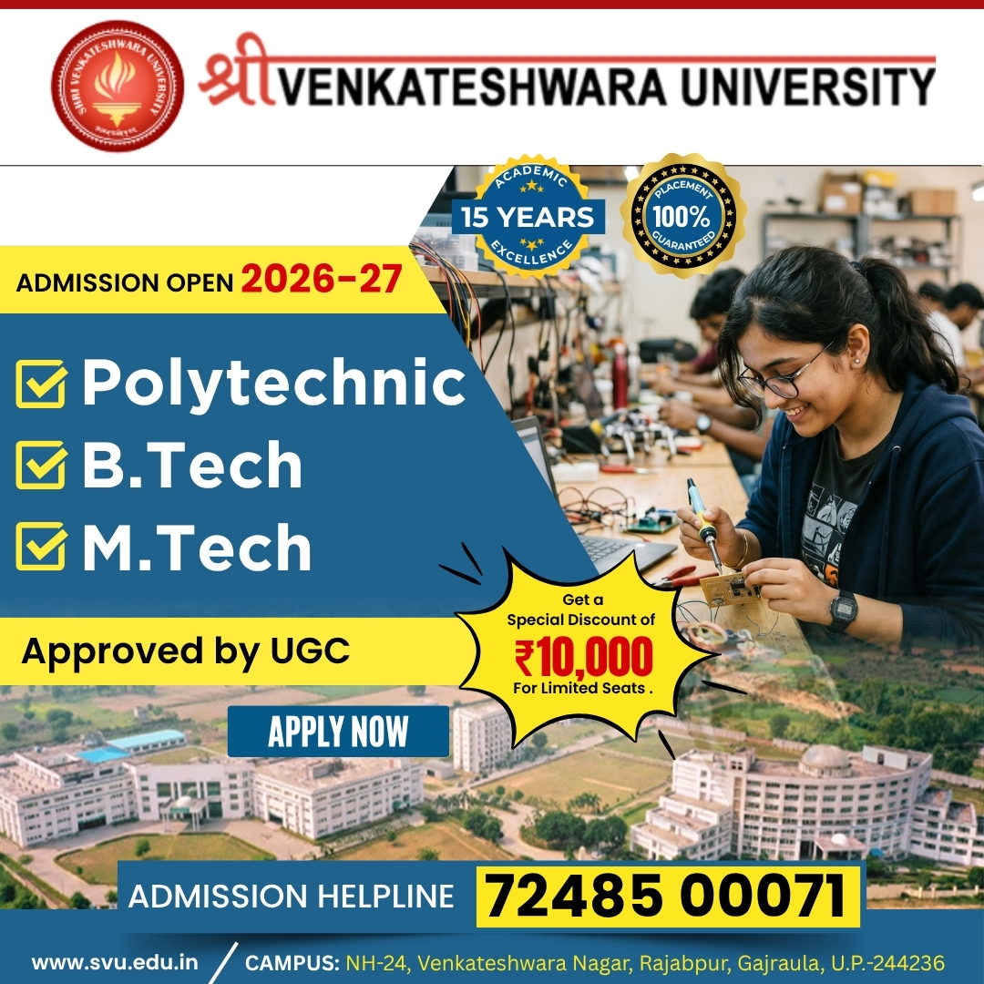 Shri Venkateshwara University Facebook ad: Your Future Starts Here, Admissions Open!