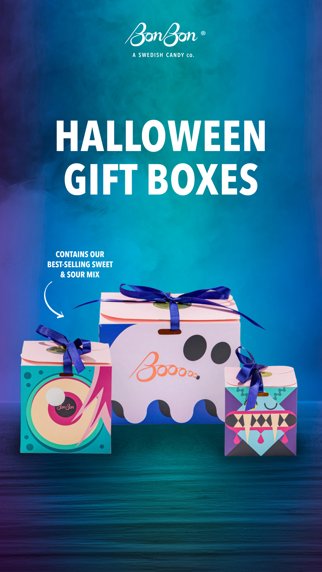 BonBon - A Swedish Candy Co. Facebook ad: Halloween Gift Boxes