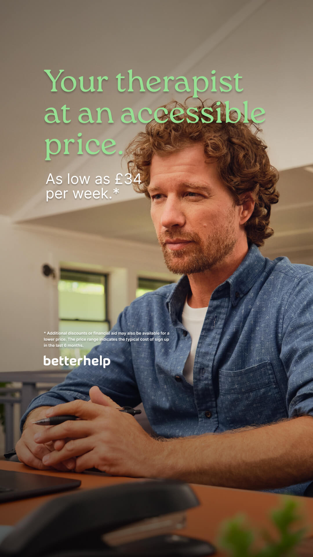 BetterHelp Facebook ad: Affordable Online Therapy