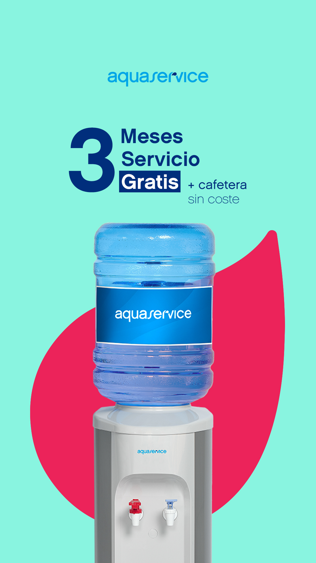 Aquaservice Facebook ad: Agua fría siempre disponible