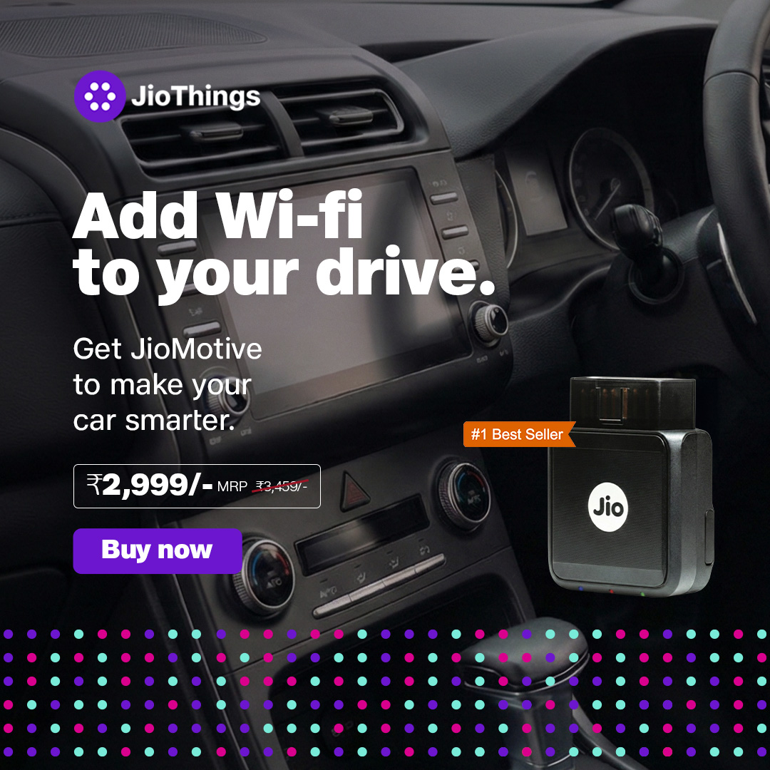 Jio Things Limited Facebook ad: Upgrade your drive with smart connectivity.