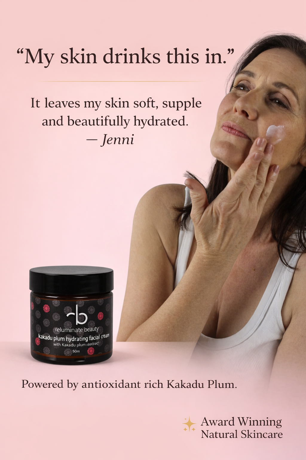 Reluminate beauty Facebook ad