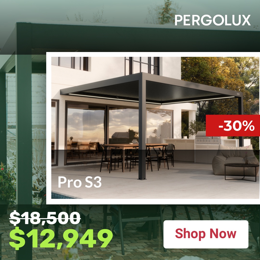 pergolux.au Facebook ad: Transform your backyard into a space you’ll use…
