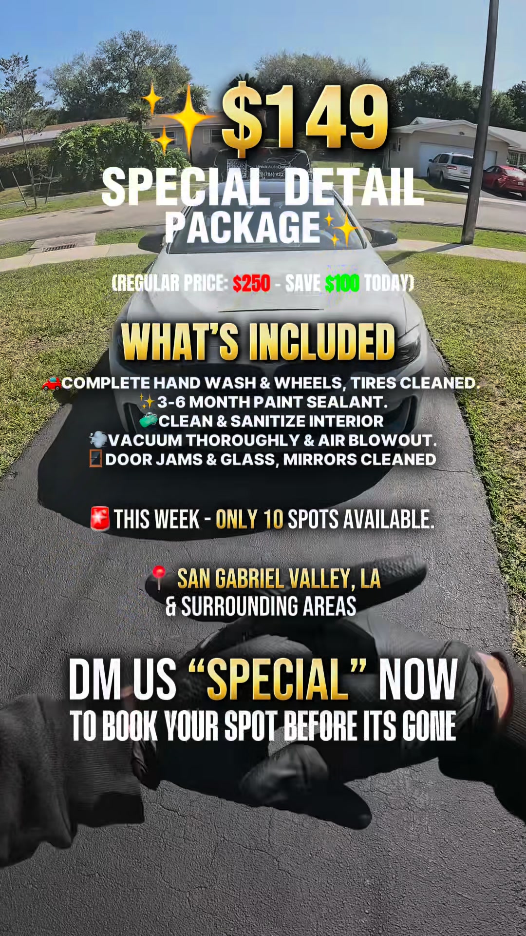 Apex Mobile Detailing Facebook ad: Interior & Exterior Detail Only $149
