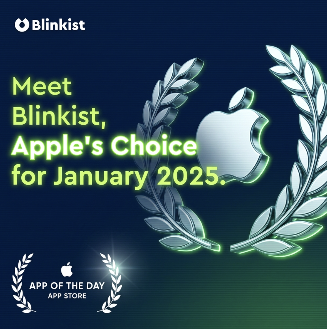 Blinkist Facebook ad: Apple Recommends: Blinkist