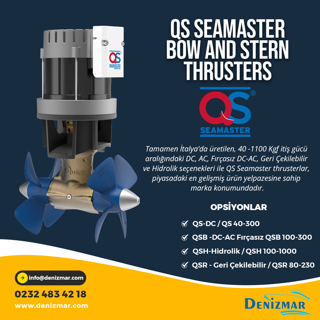 Denizmar Tekne ve Yat Malzemeleri Facebook ad: Qs Seamaster Baş Pervaneleri