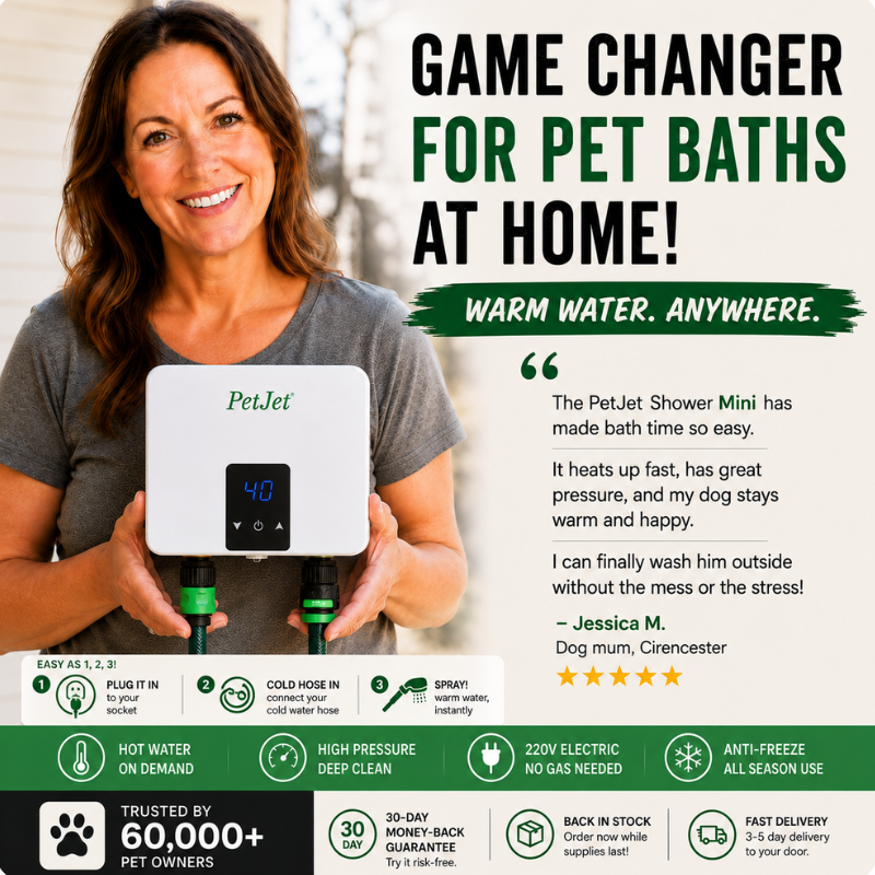 Petjetco Facebook ad: Turn your tap into a dog wash station!