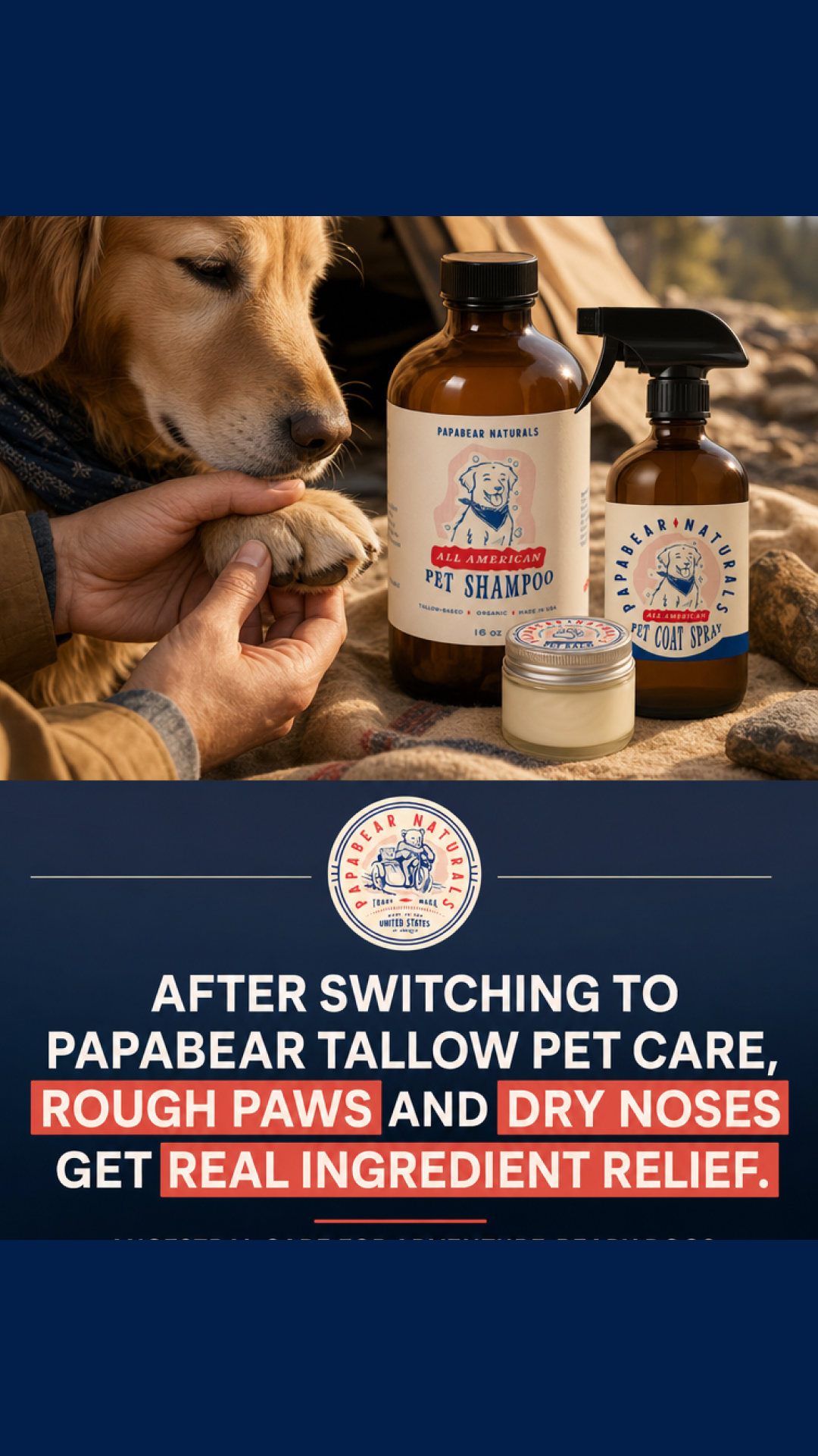 Papabear Naturals Facebook ad
