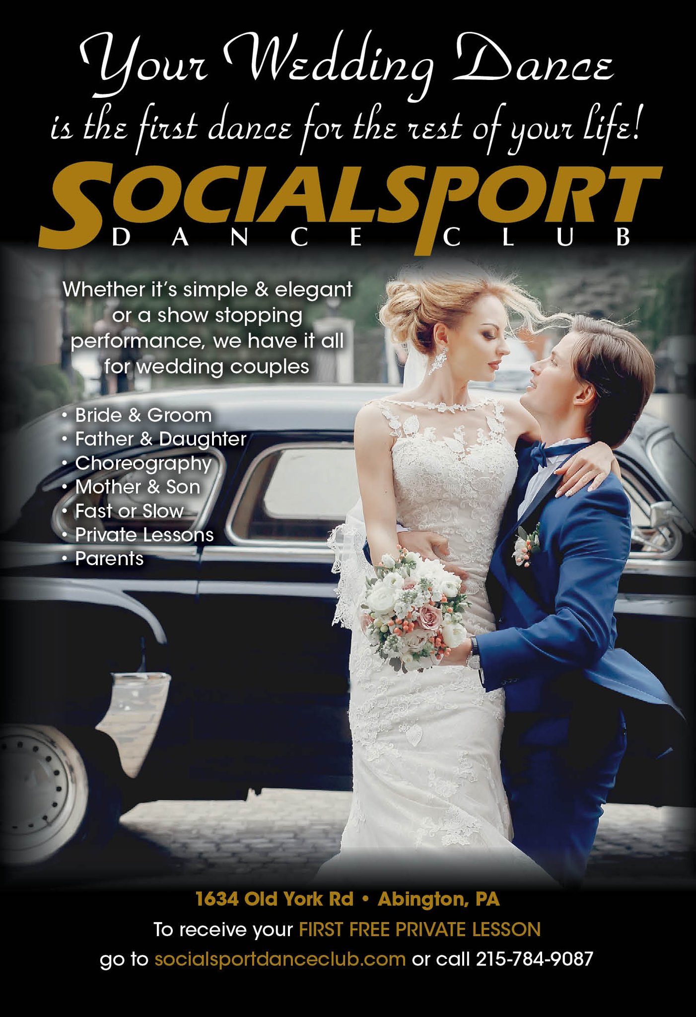 Socialsport Dance Club Facebook ad: Wedding Lessons