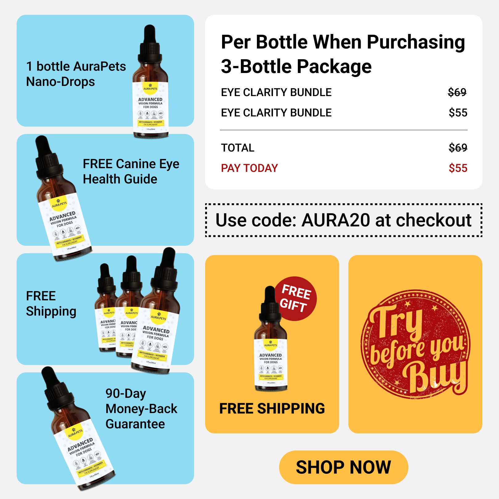 AuraPets Vision Essentials Facebook ad