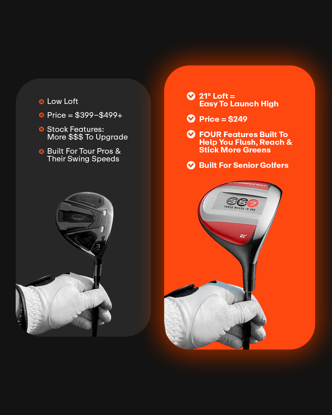Performance Golf Facebook ad