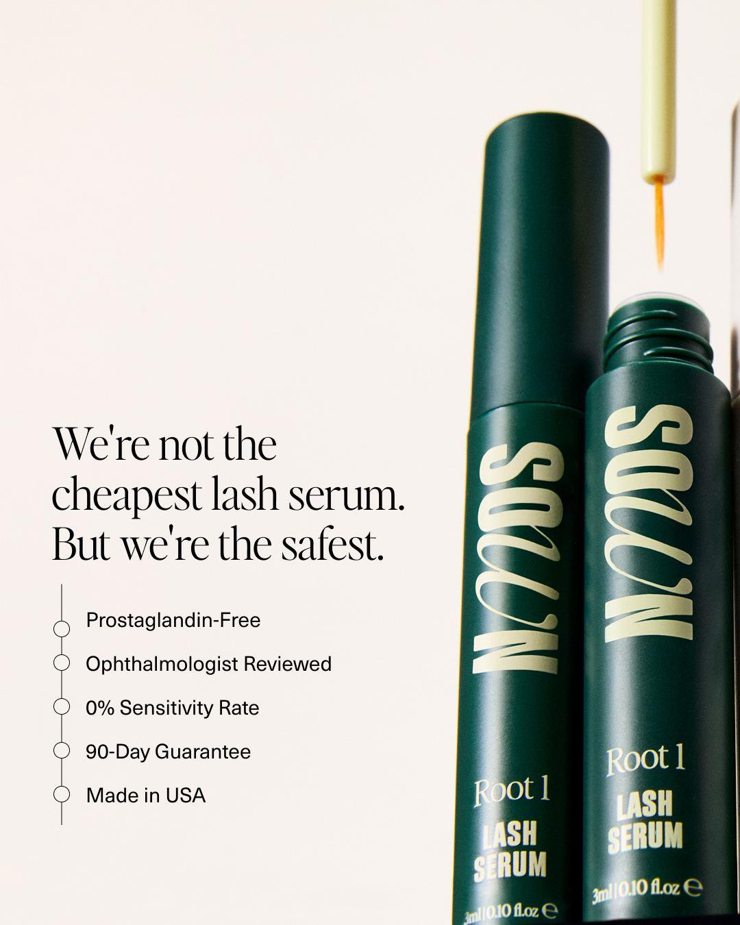 Sown Beauty Facebook ad: High-Actives. Zero Nasties.