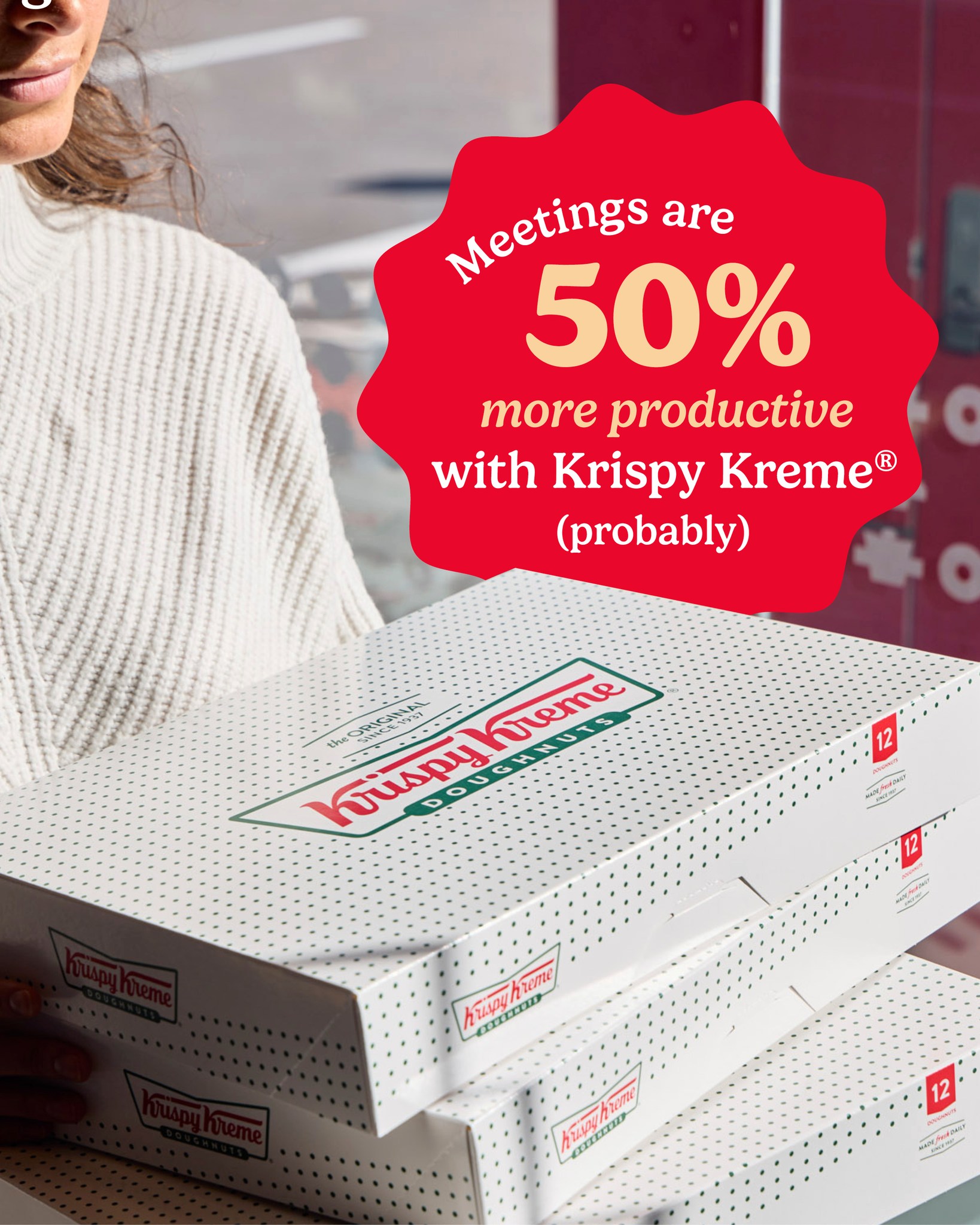 Krispy Kreme South Australia Facebook ad: Send this to your boss for guaranteed doughnuts…