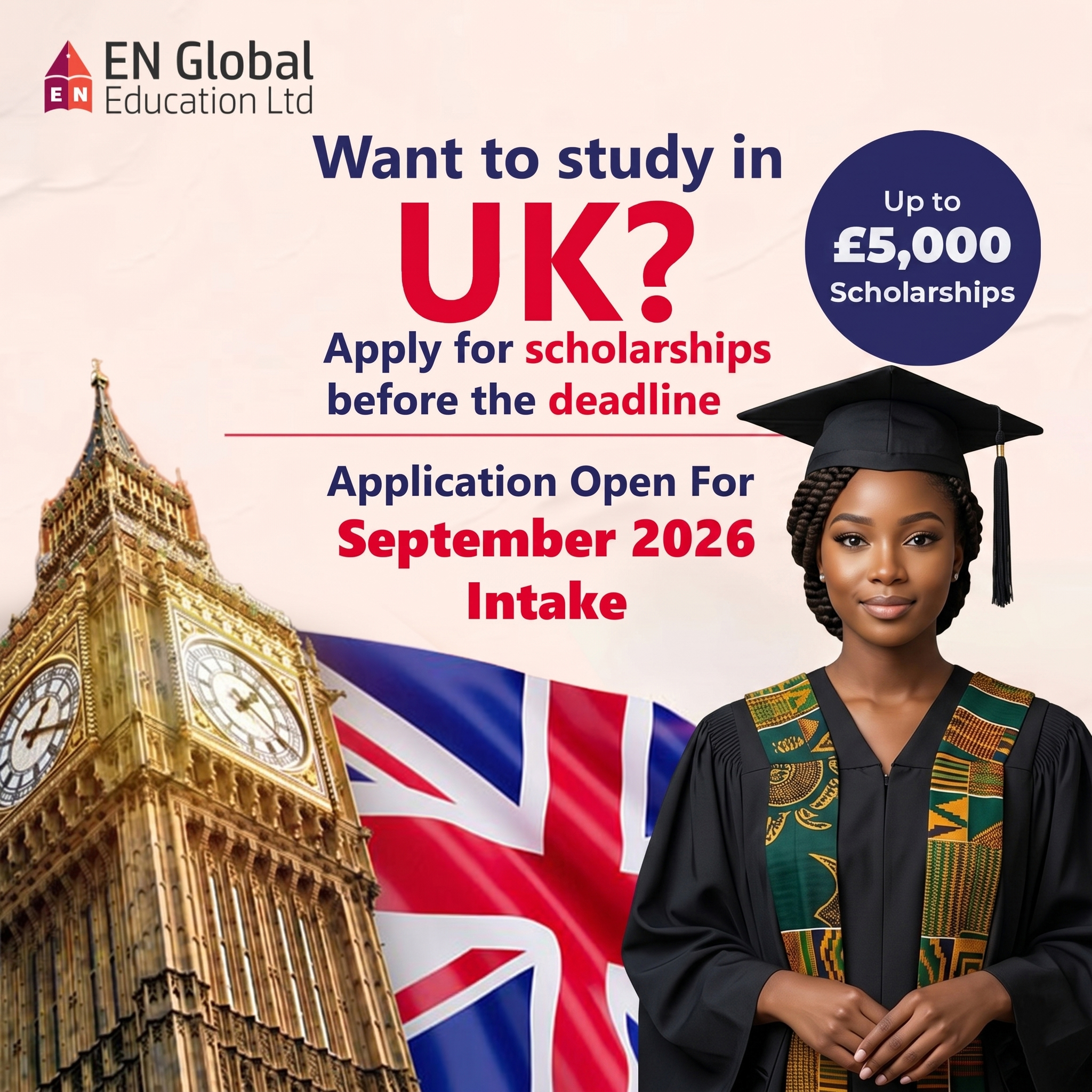 En Global Education - Nigeria Facebook ad: Spot Admissions in the UK