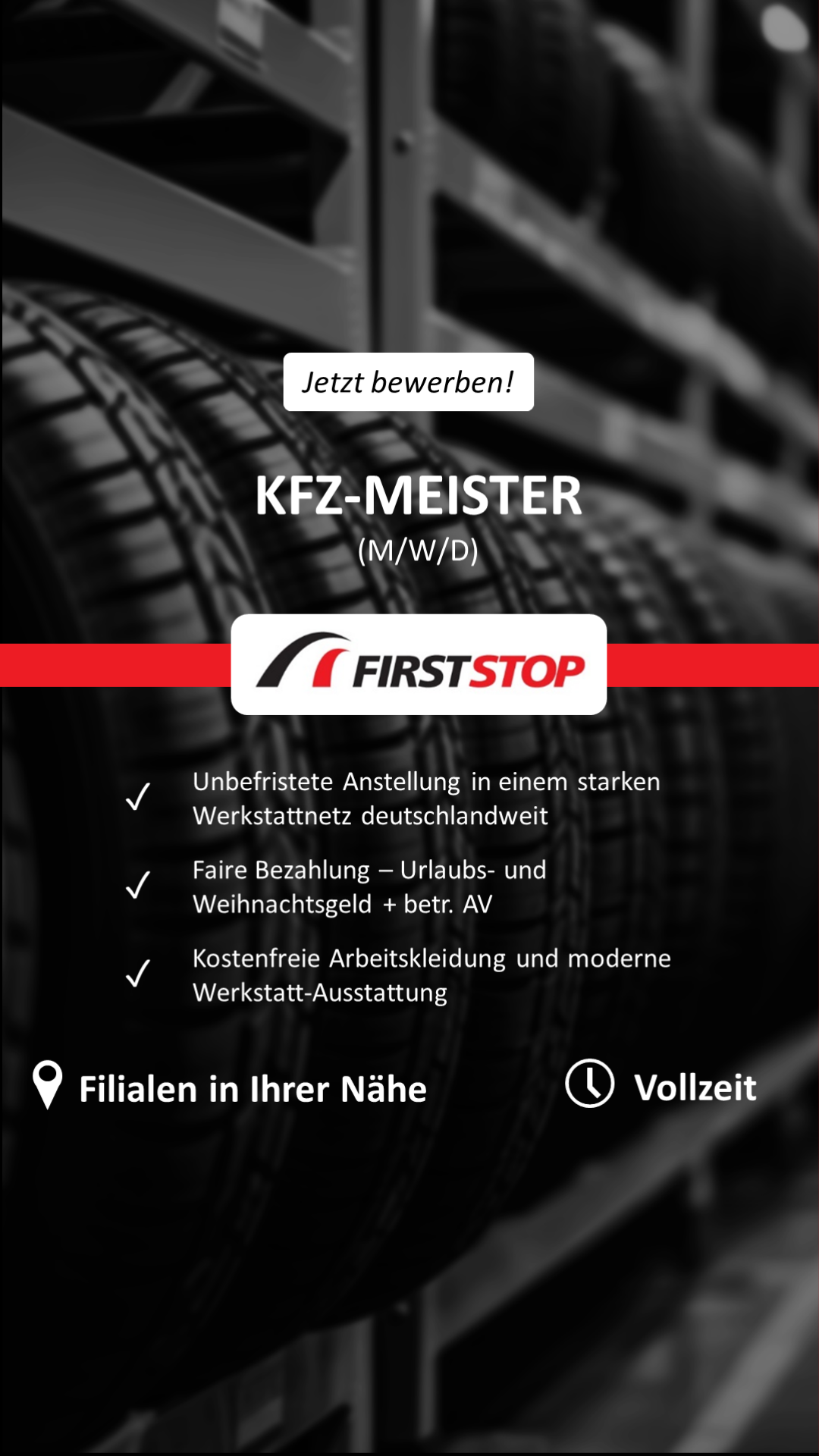 First Stop Reifen und Autoservice Facebook ad from May 26, 2026