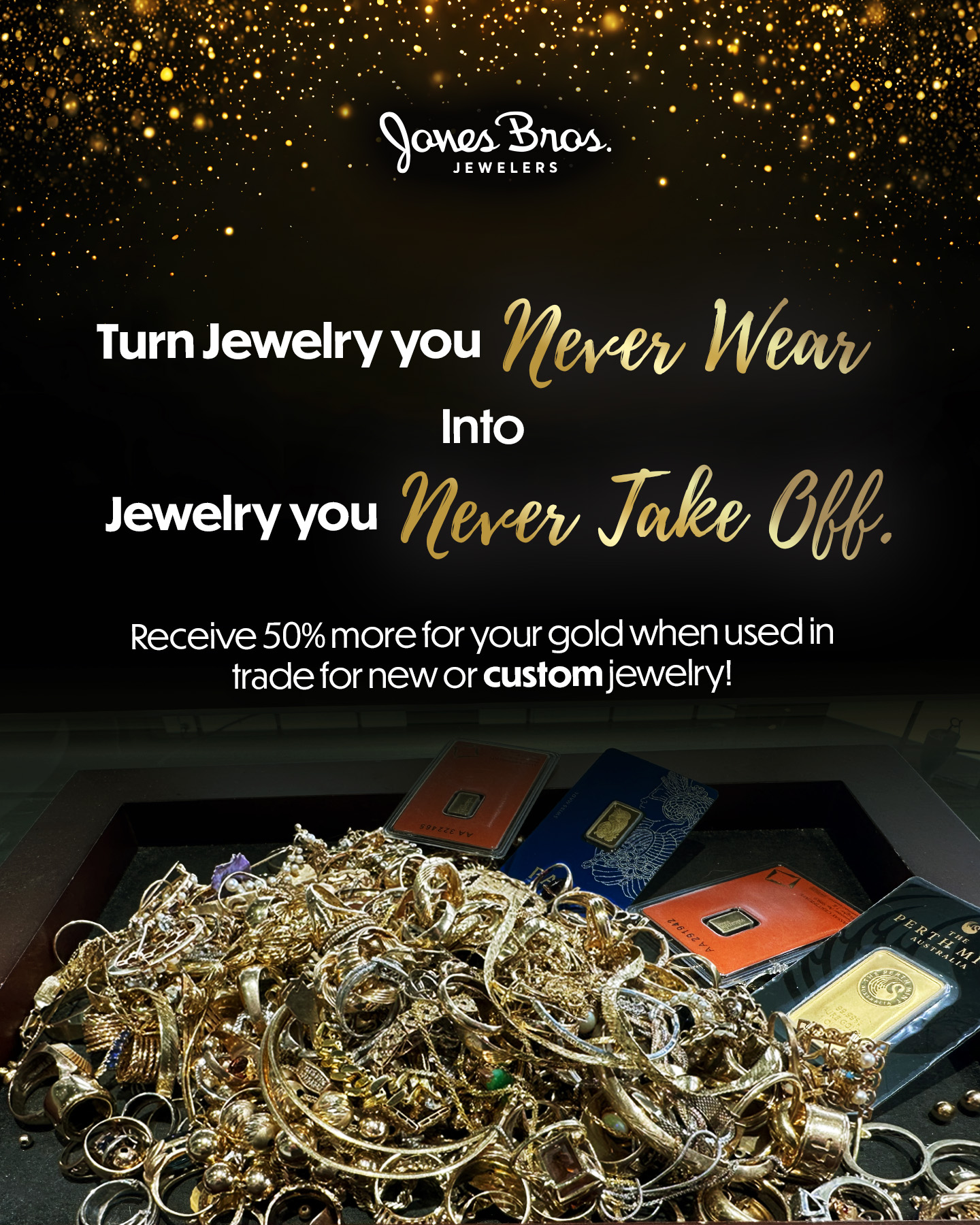 Jones Bros Jewelers Facebook ad from May 2, 2026