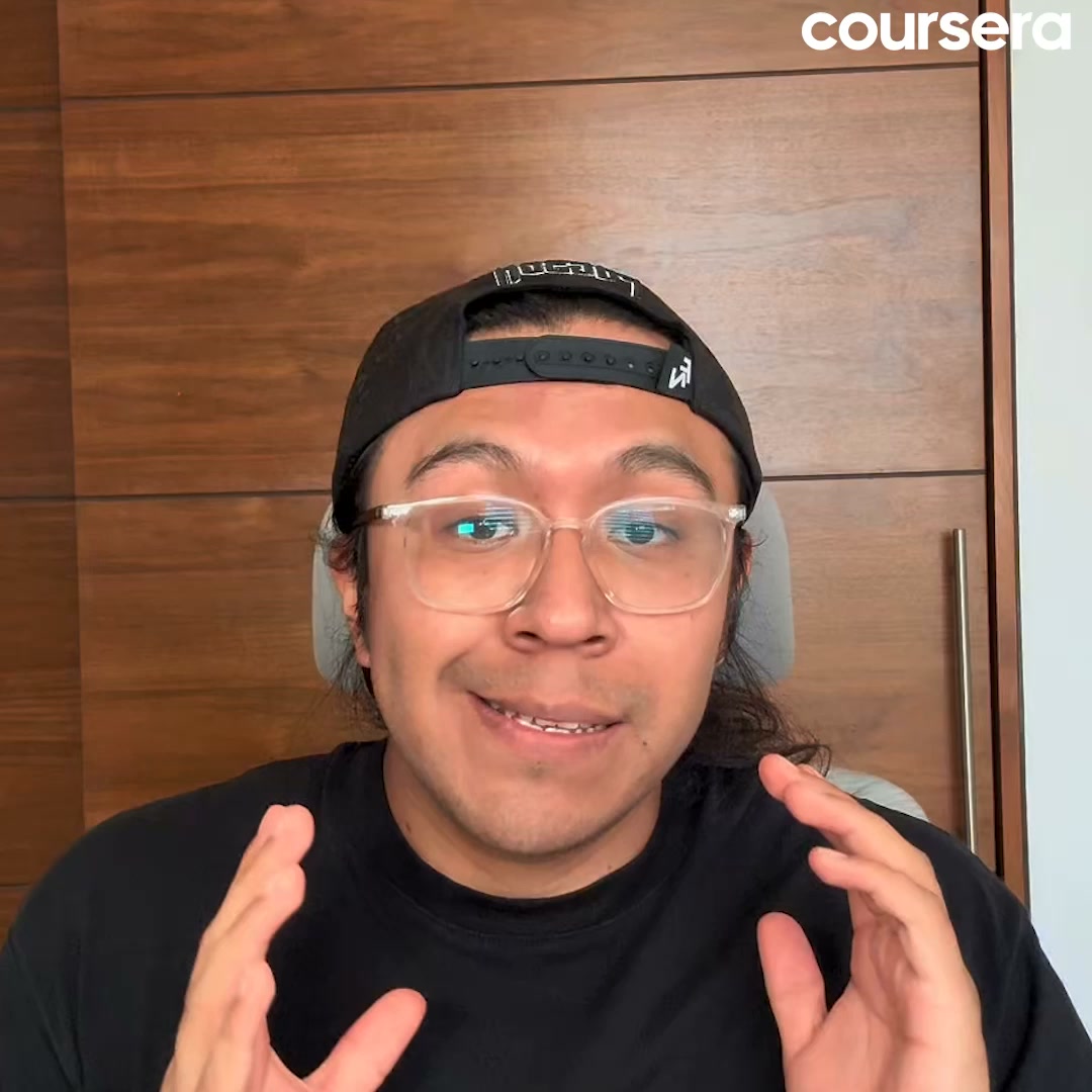 Coursera Facebook ad: Un certificado de tu experiencia en IA