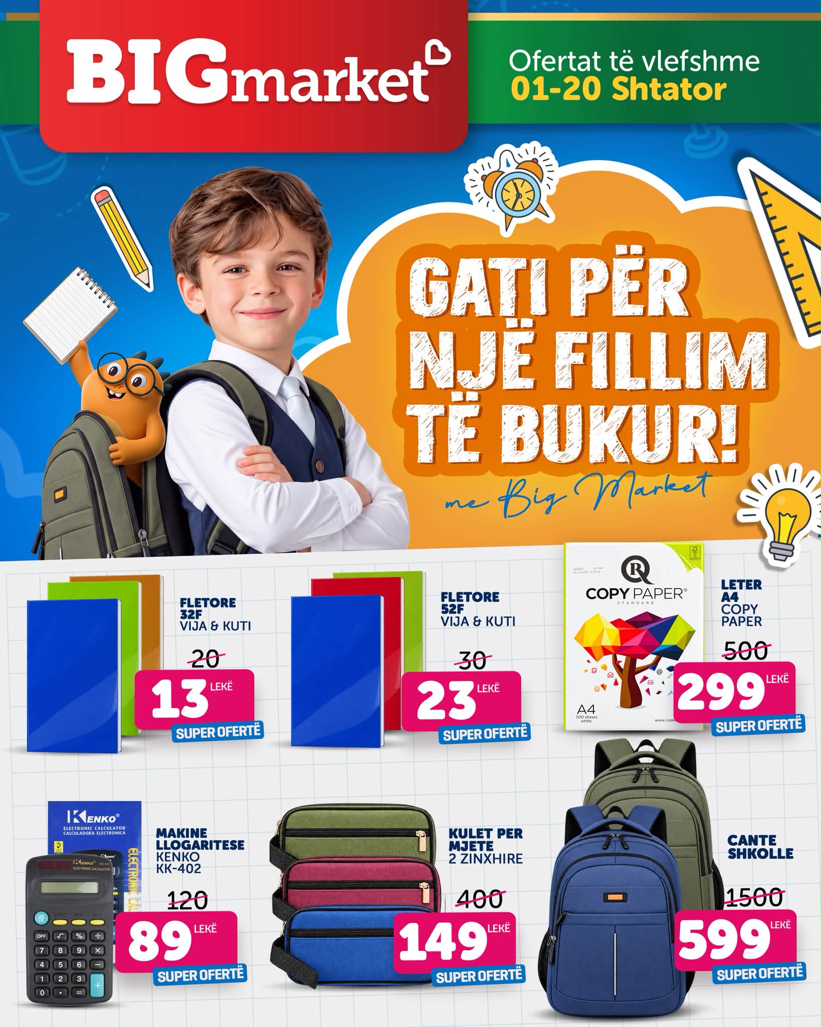 Big Market Facebook ad: Fillimi i shkollës bëhet edhe më i bukur…
