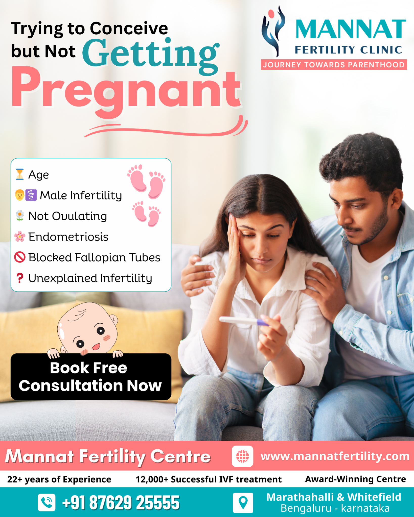 Mannat Fertility Clinic Facebook ad from May 11, 2026