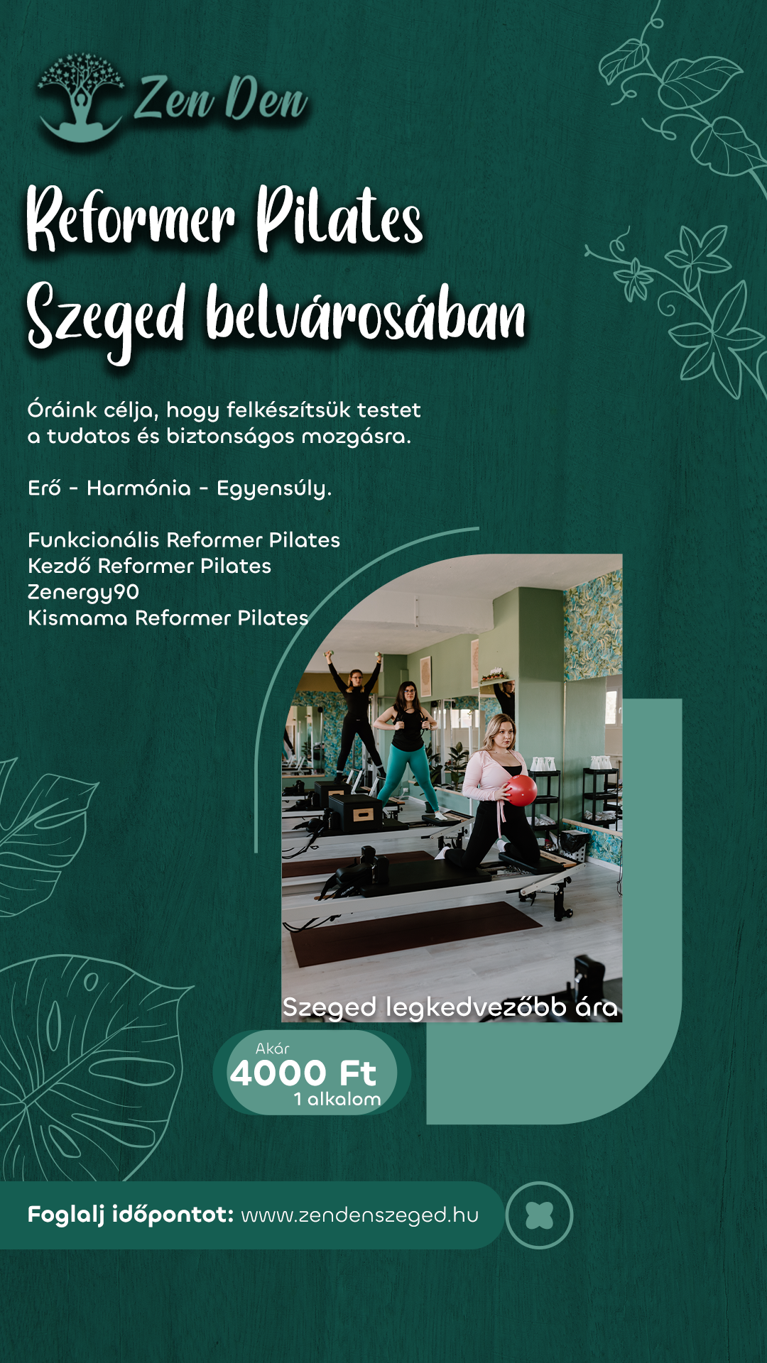 Zen Den Pilates Szeged Facebook ad