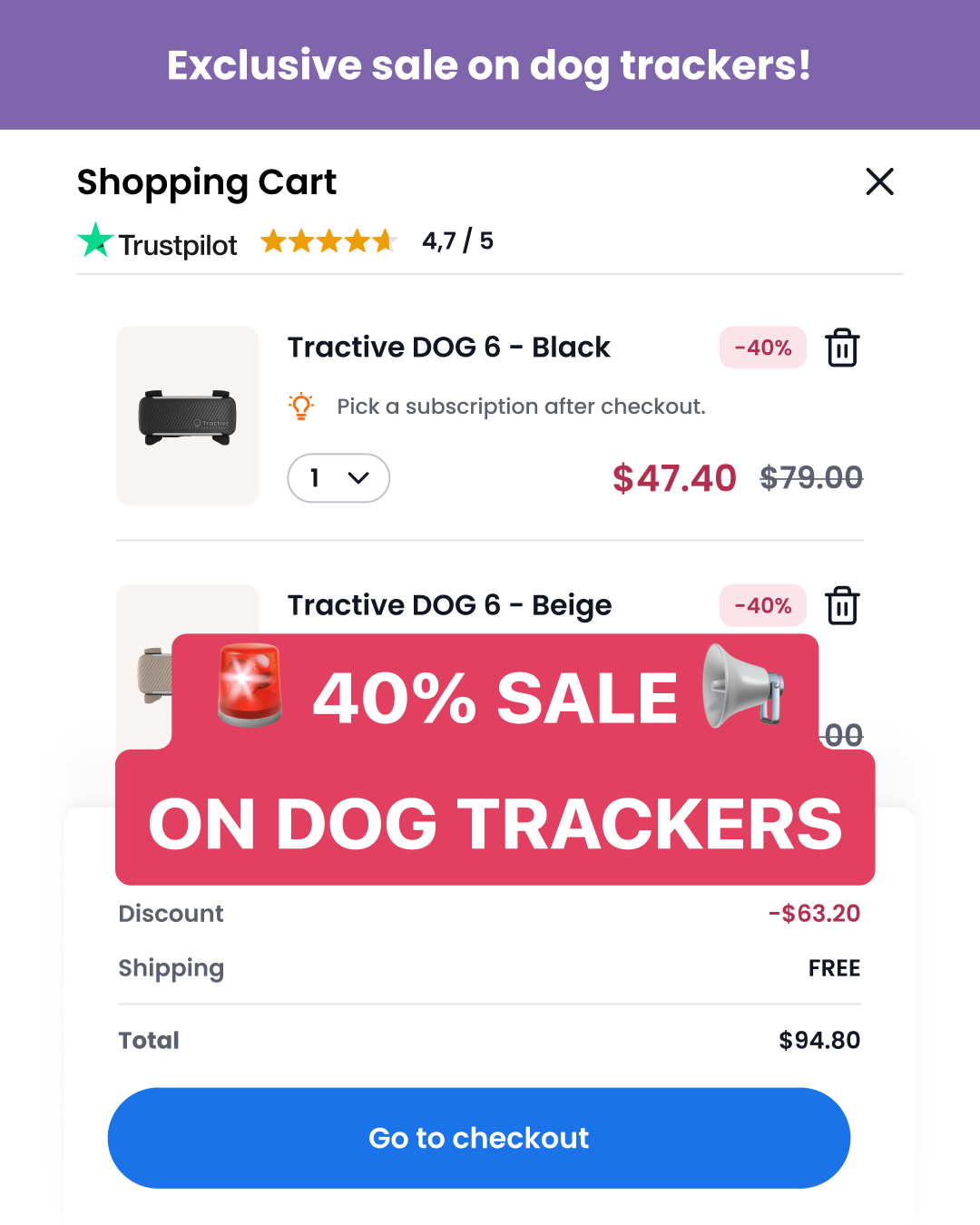 Tractive Facebook ad