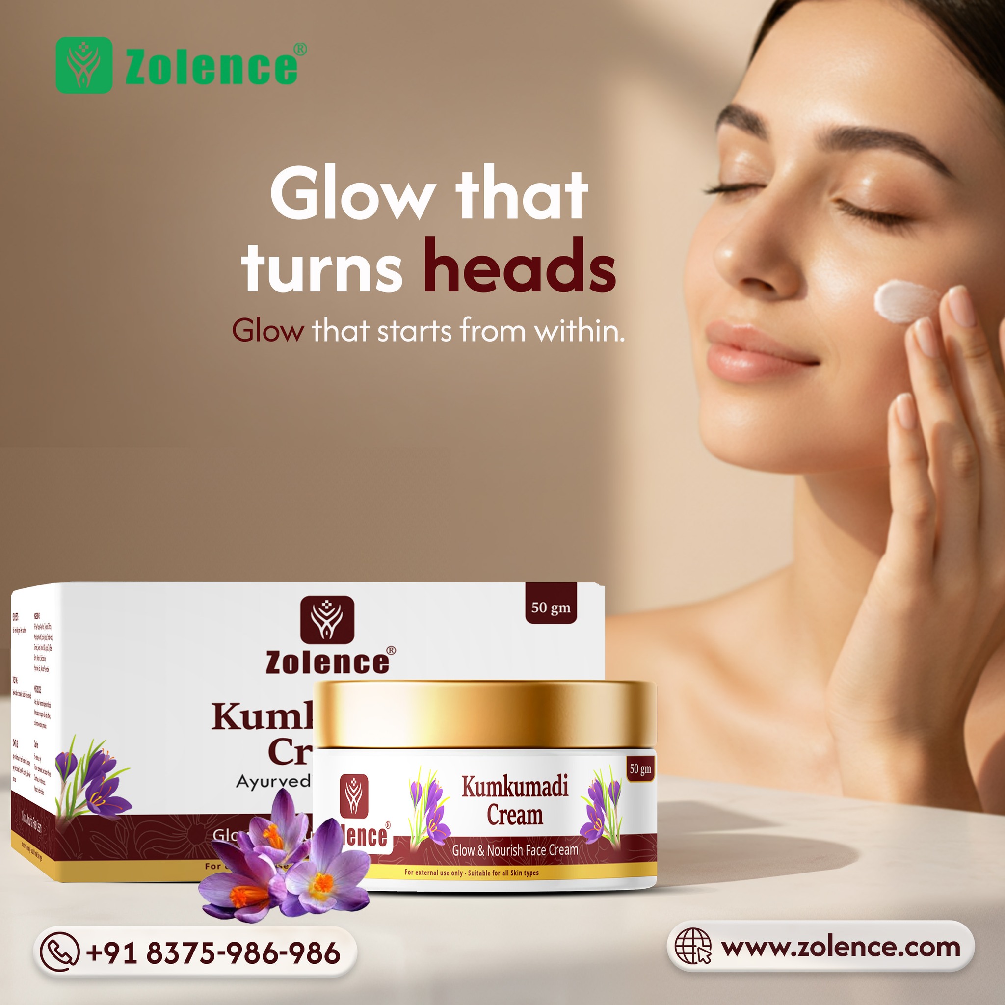 Zolence Facebook ad: Healthy, radiant skin is not just about beauty…