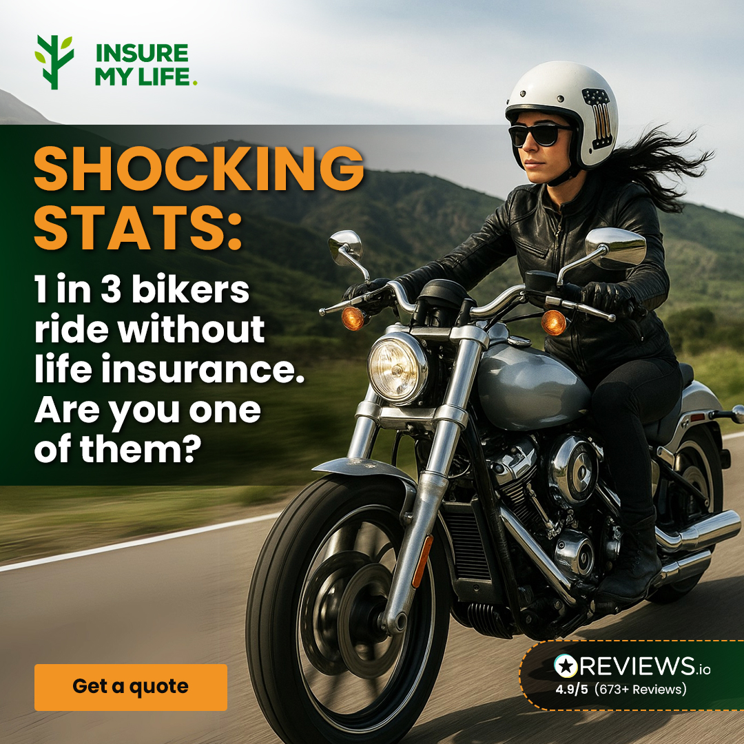 Insure My Life Facebook ad: Life Insurance For Bikers