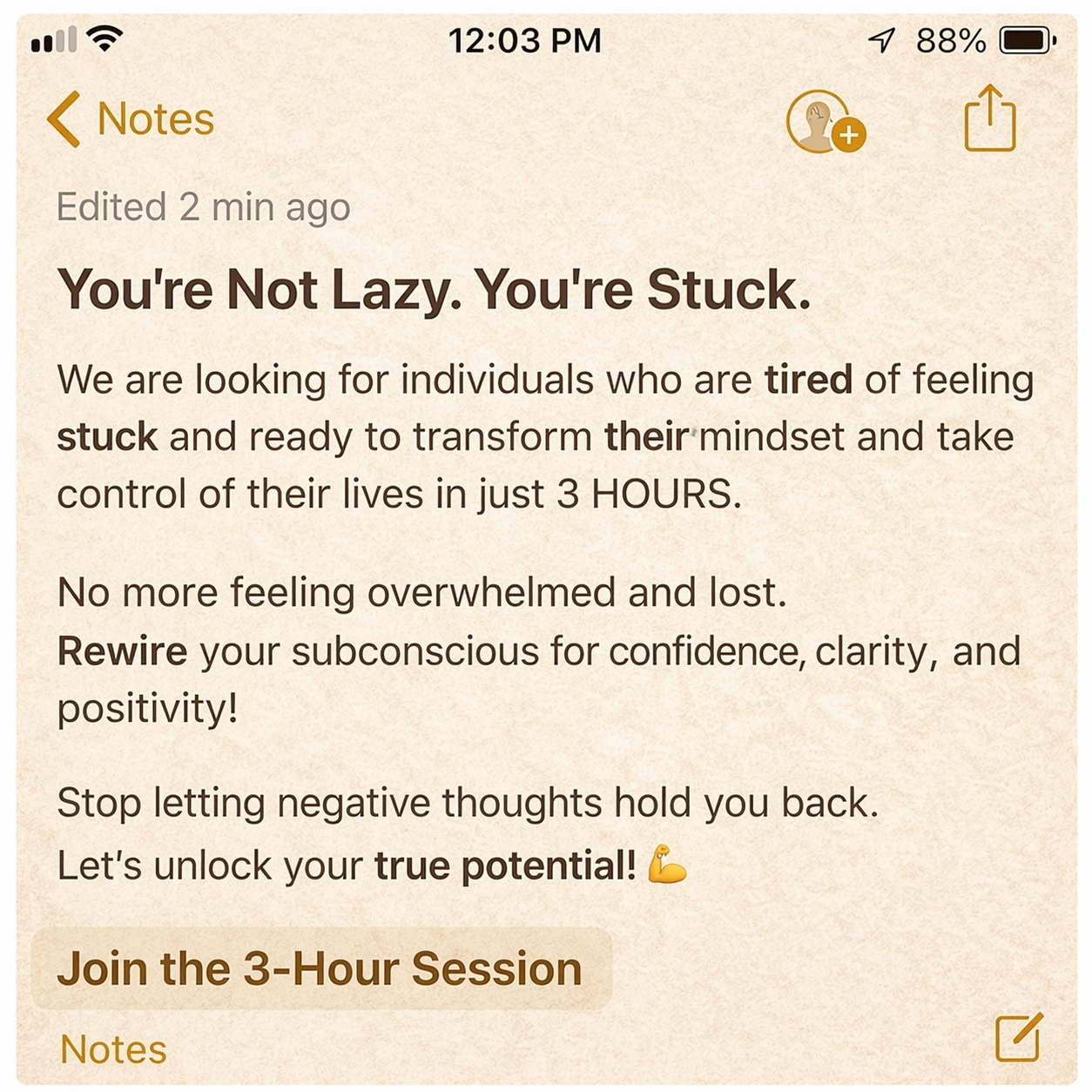 Avinash Anand Singh Facebook ad: Break The Mental Blocks Limiting Your Growth