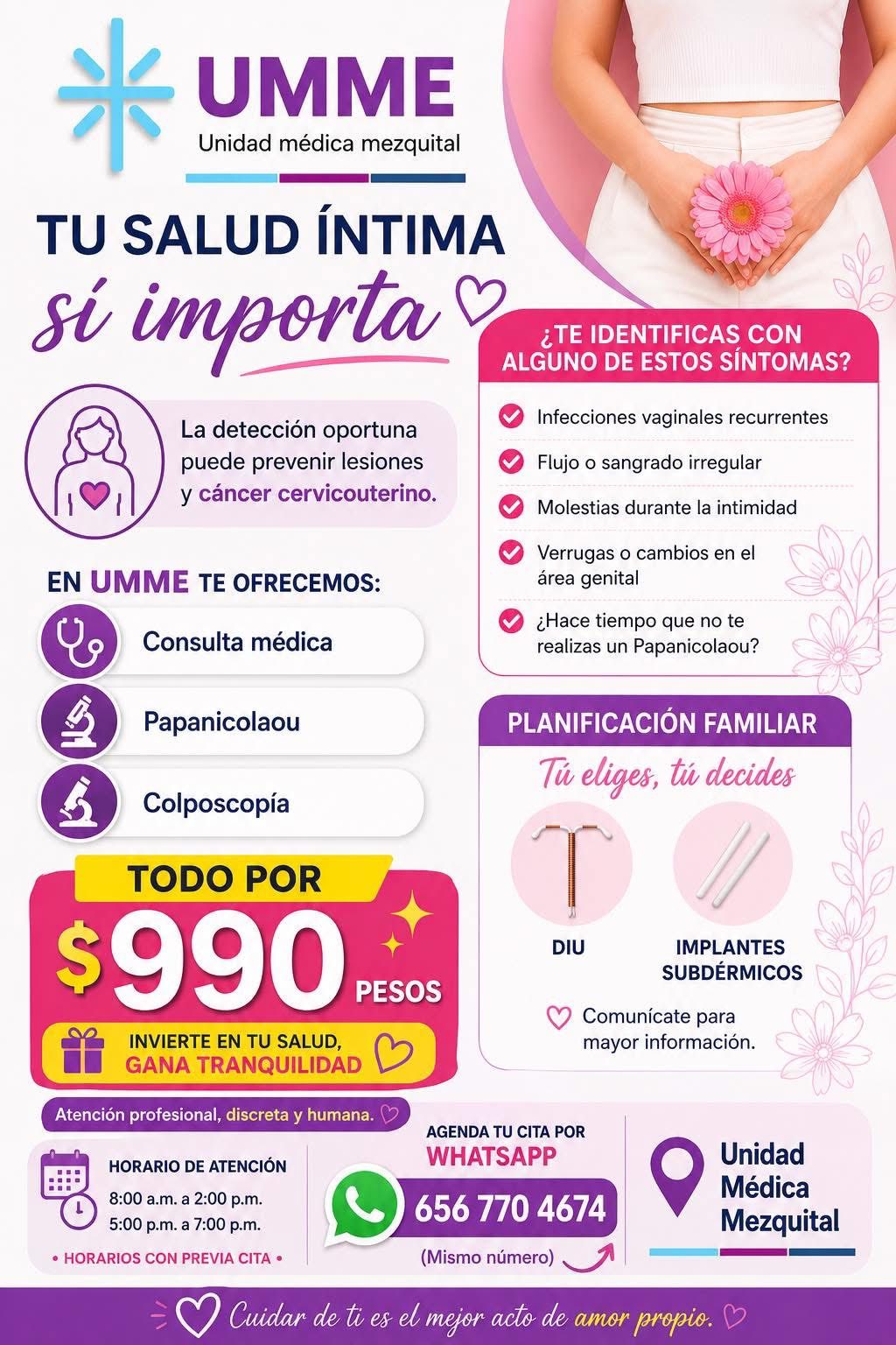 Procedimientos médicos Dr. Carlos Gonzalez Facebook ad: Tu salud íntima sí importa.