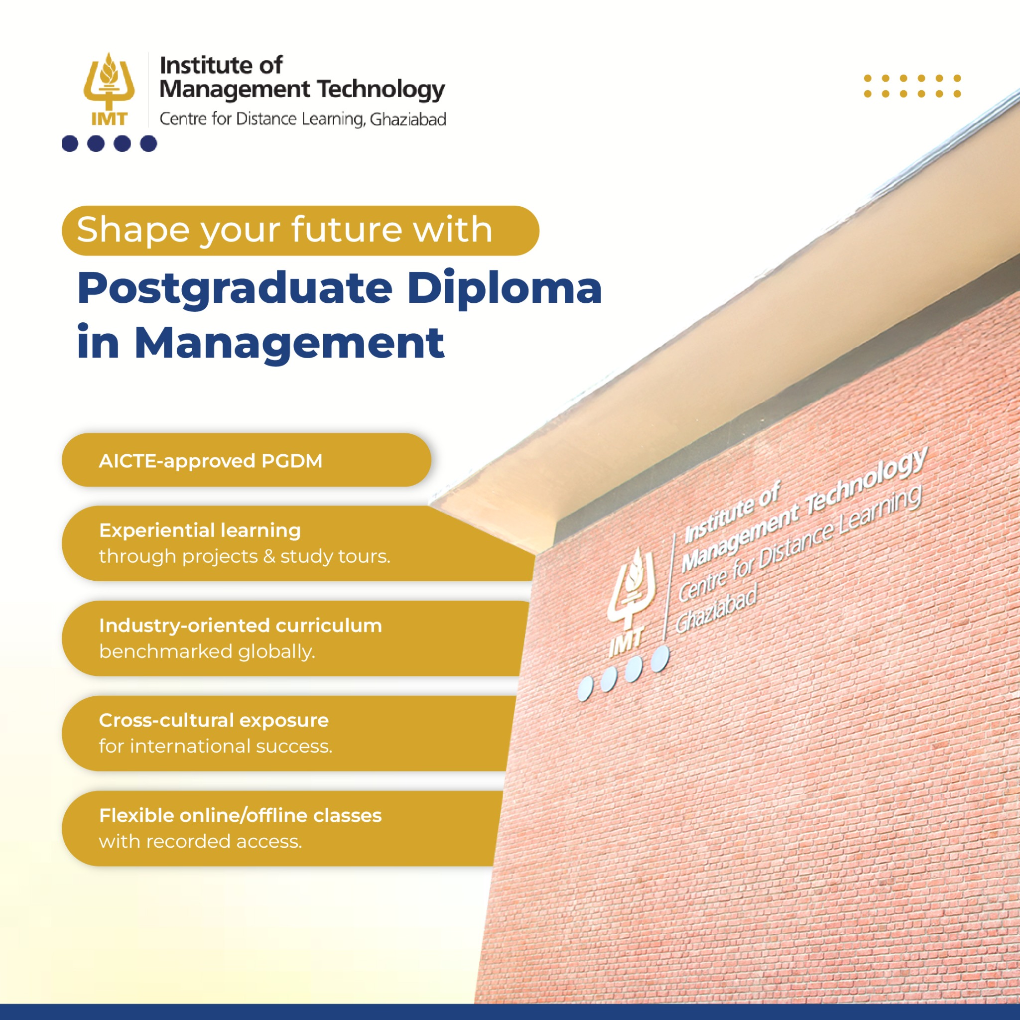 IMT Ghaziabad Online Learning Facebook ad