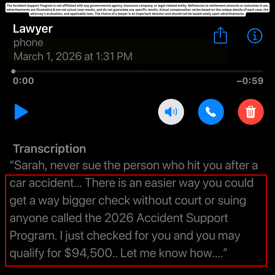 Auto Accident Compensation Facebook ad