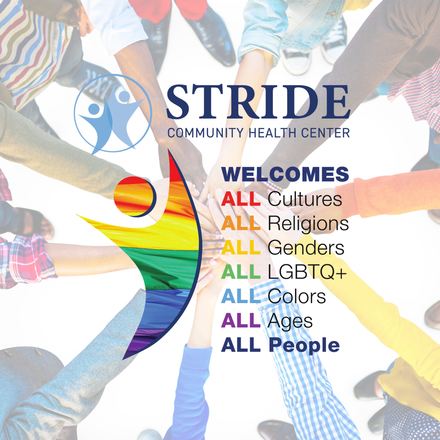 STRIDE Community Health Center Facebook ad: LGBTQIA+ Health Services