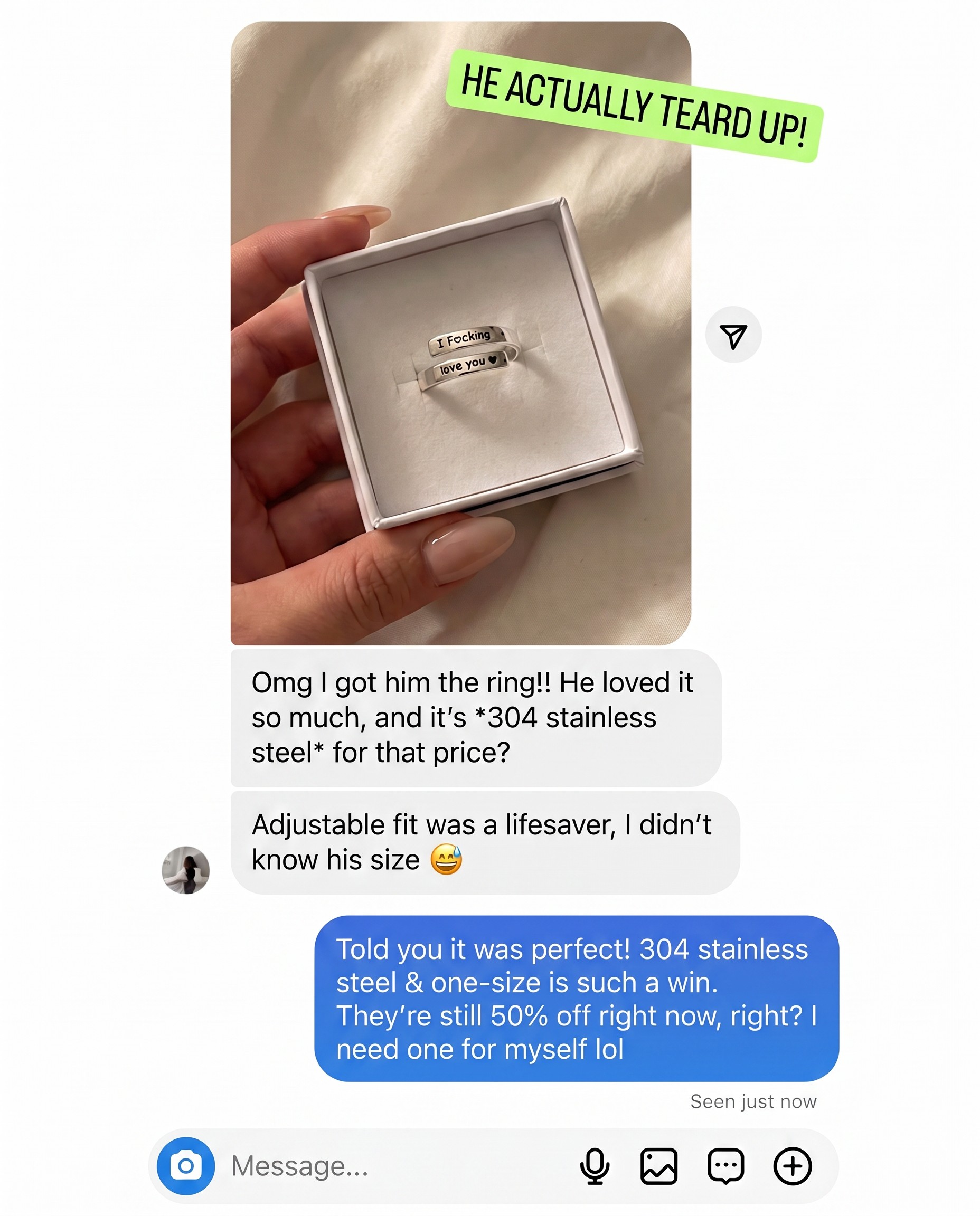 Hope Rings Facebook ad