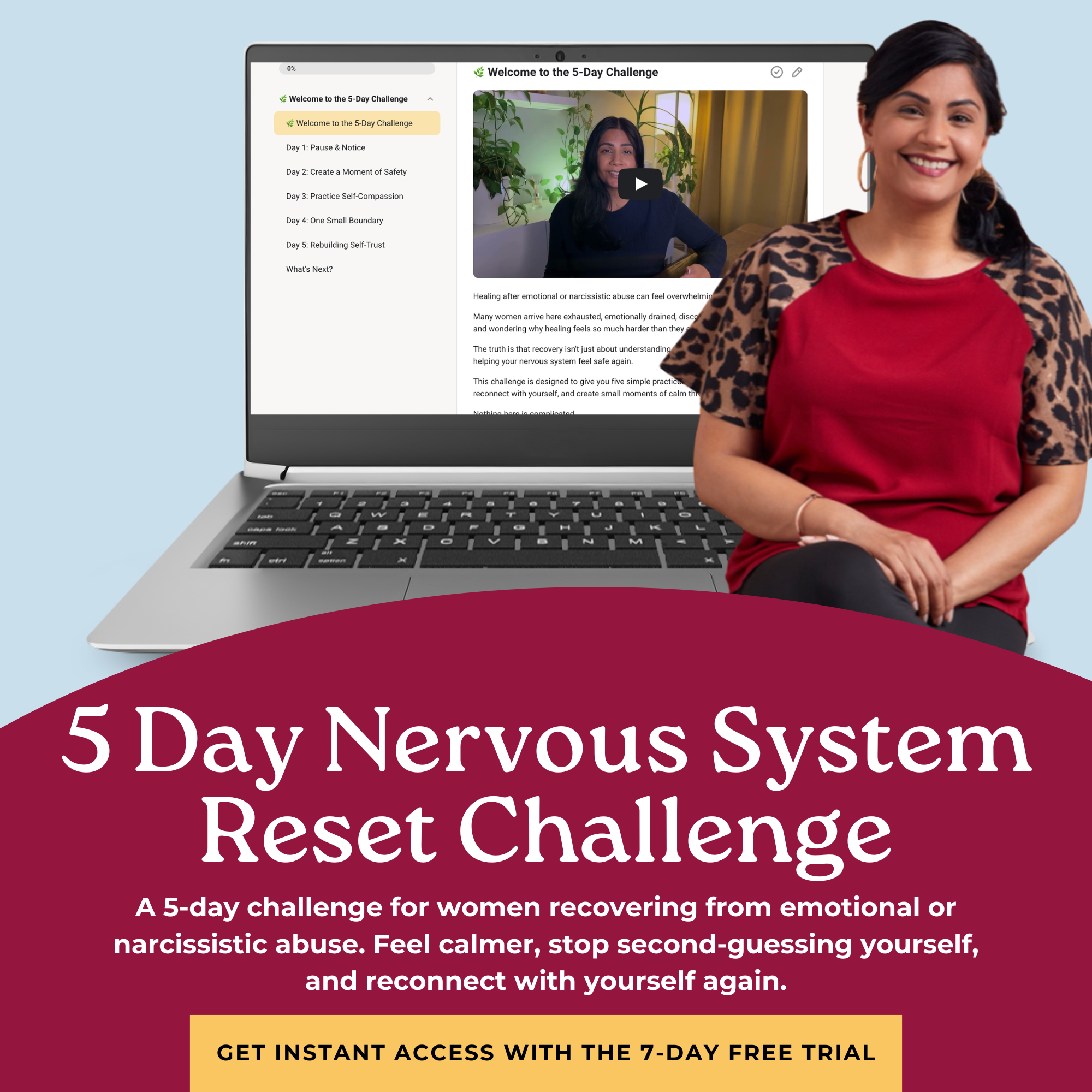 Healing Me After We Facebook ad: It's Here: The Nervous System Reset Challenge